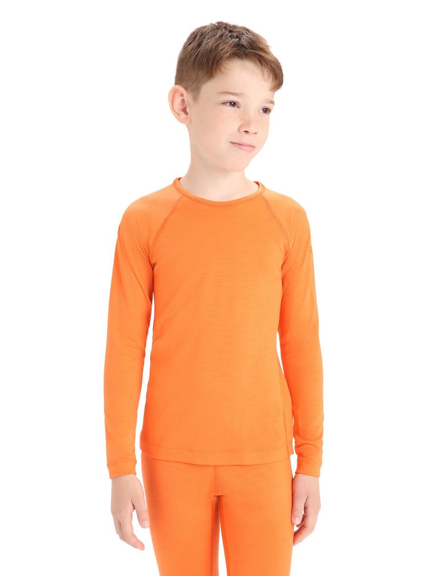 Flash Icebreaker Merino 200 Oasis Crewe Thermal Top Kids\' Long Sleeve | AU 1942GSOL